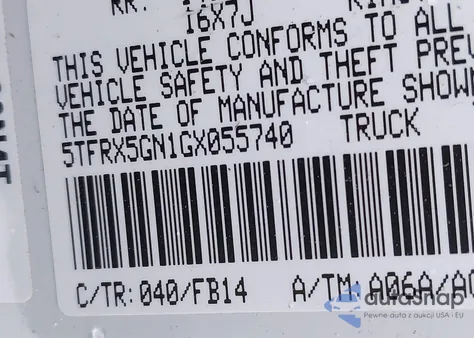 2016 Toyota Tacoma Sr z USA, uszkodzony, nr VIN 5TFRX5GN1GX055740